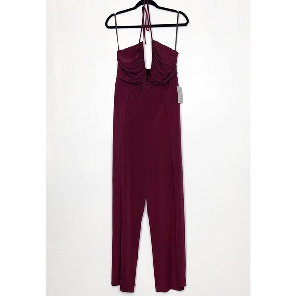 NWT Revolve Katie May Never Cross Jumpsuit Split Leg Women's Burgundy XL $275 - Picture 3 of 11